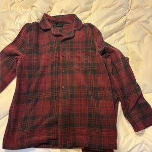 SKIMS Red Flannel PJ set